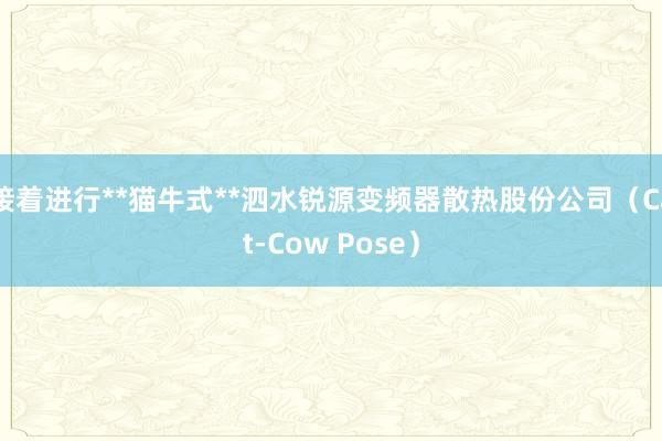 接着进行**猫牛式**泗水锐源变频器散热股份公司(Cat-Cow Pose)